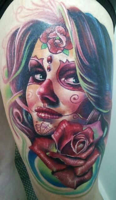 Wonderful Mexican cranium tattoos