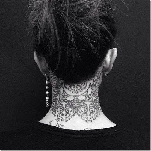 Spectacular Neck Tattoo Designs