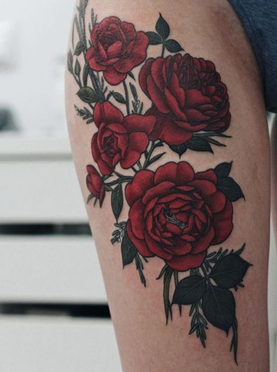 99 Roses tattoos designs for ladies