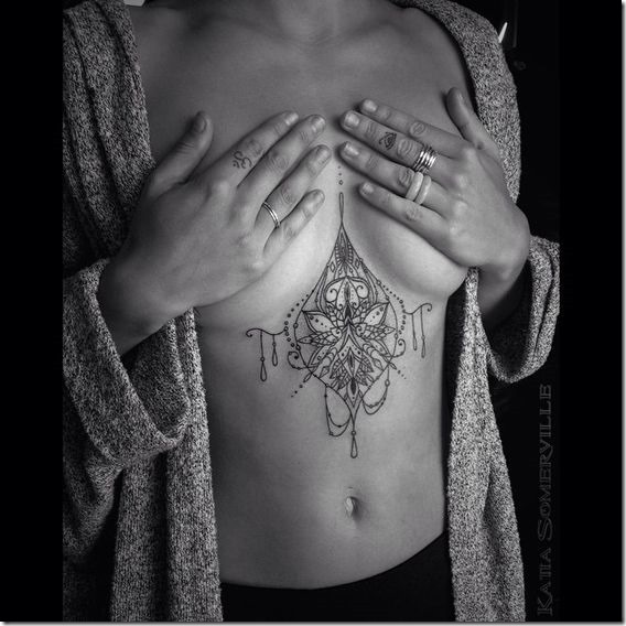 Putting Sternum Tattoo Designs For Ladies