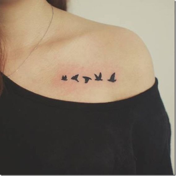 Stylish and Impertinent Clavicle Tattoos for Girls