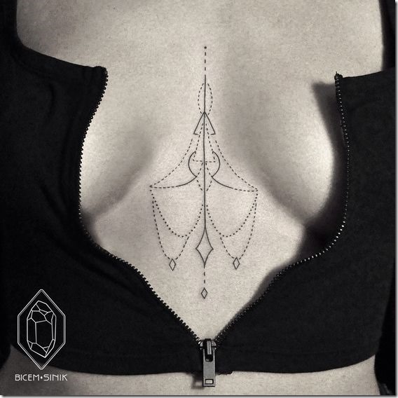 Putting Sternum Tattoo Designs For Ladies