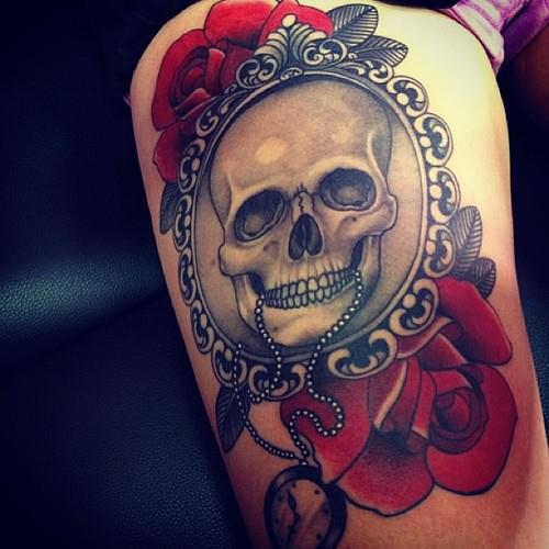 Wonderful Mexican cranium tattoos