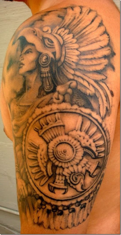 Distinctive Aztec Tattoos For Males