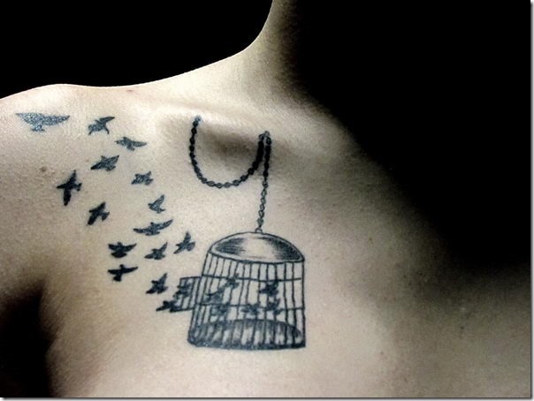 Stylish and Impertinent Clavicle Tattoos for Girls