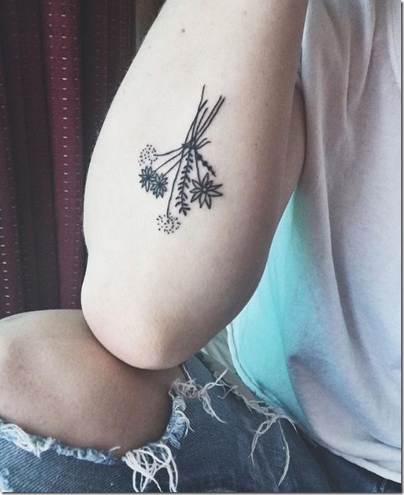 Splendid Bouquet Of Flowers Tattoo Designs