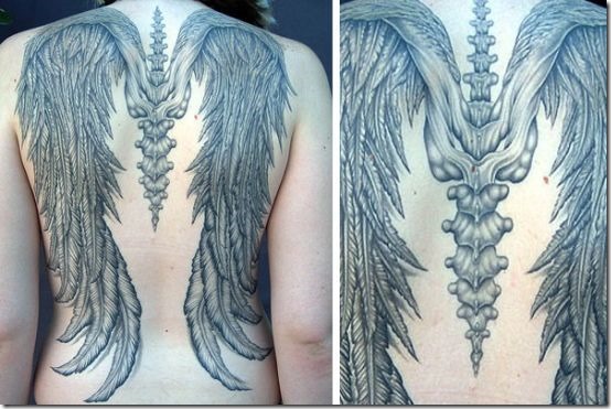 Inventive Angel Wing Tattoos