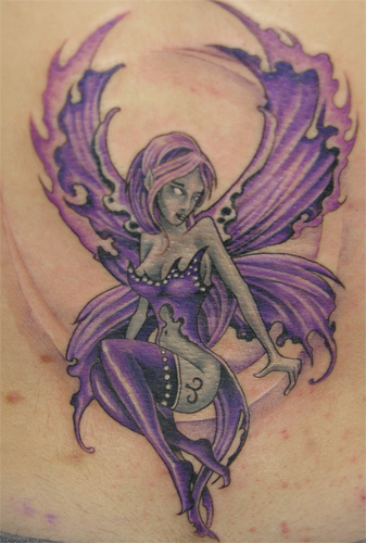 108 Tattoos of owls and fairies for girls