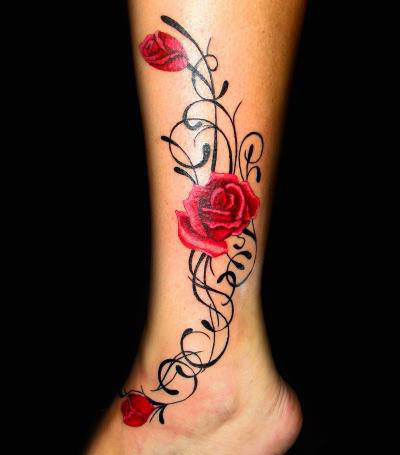 99 Roses tattoos designs for ladies