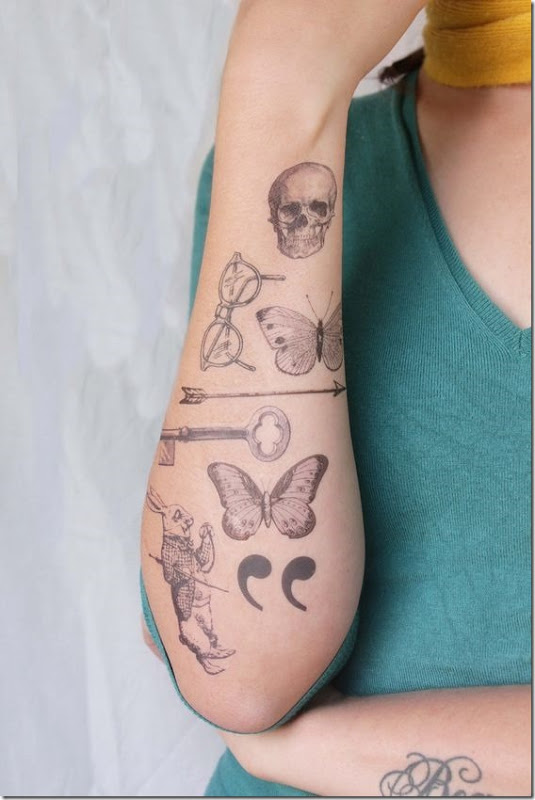 Lovely Exterior Of The Forearm Tattoos