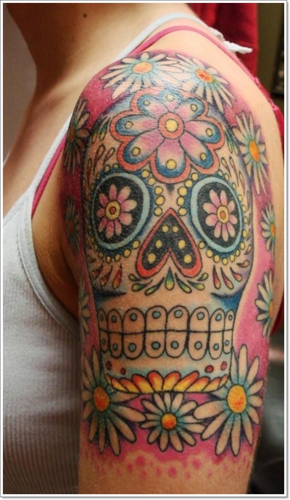 Wonderful Mexican cranium tattoos