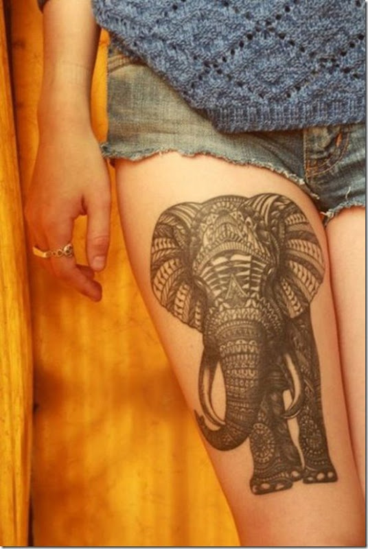 Inventive Elephant Tattoo Designs For Males And Girls