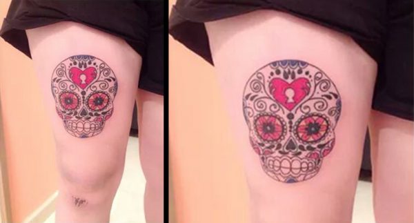 Wonderful Mexican cranium tattoos