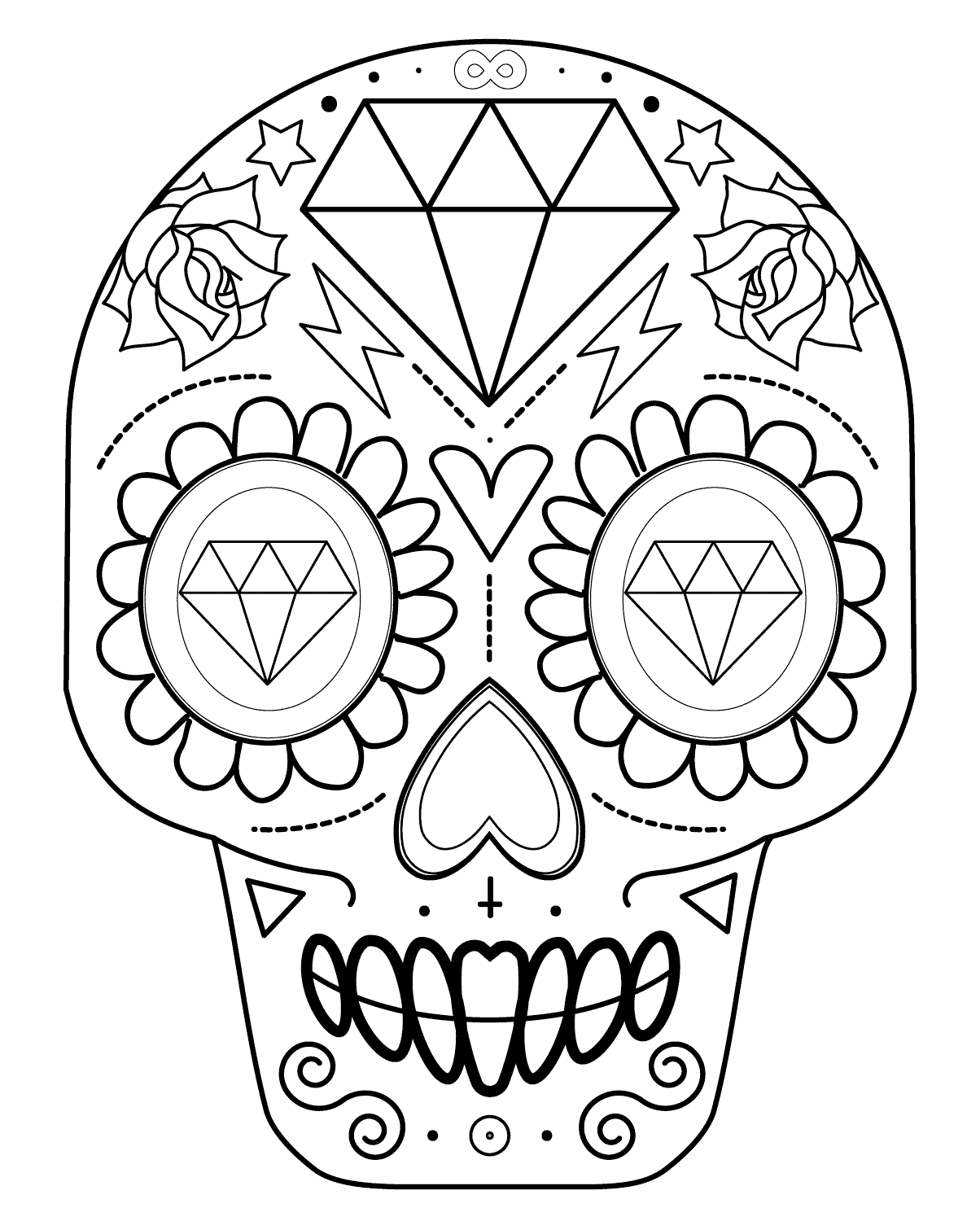 Wonderful Mexican cranium tattoos