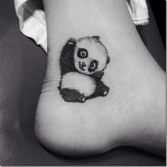 Lovable Plush Panda Tattoo Designs