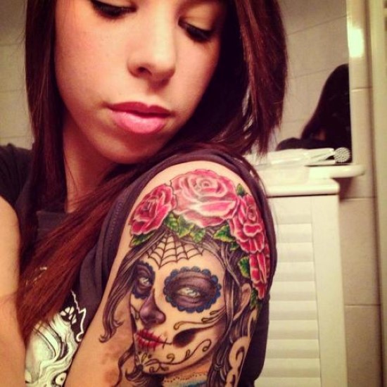 Wonderful Mexican cranium tattoos