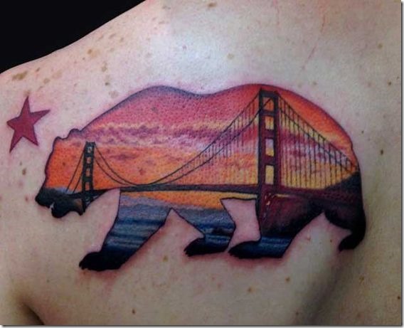 Wonderful Tattoo Design Bridge