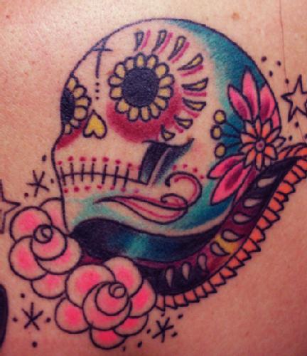 Wonderful Mexican cranium tattoos