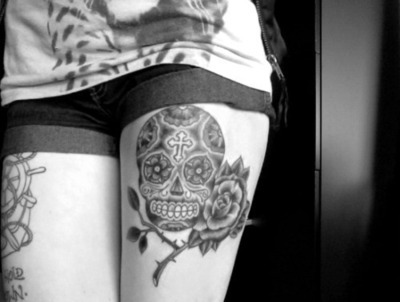 Wonderful Mexican cranium tattoos