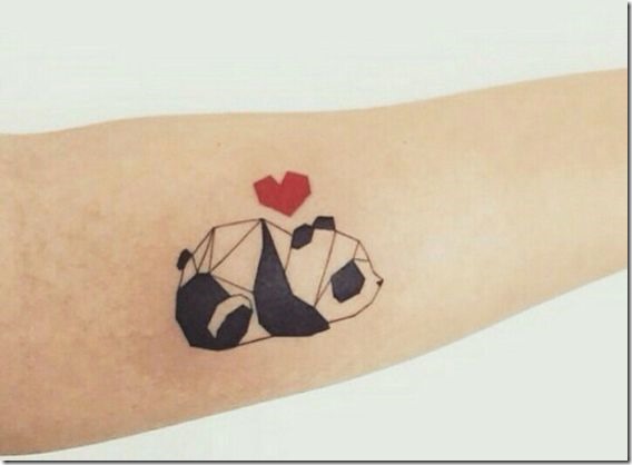 Lovable Plush Panda Tattoo Designs