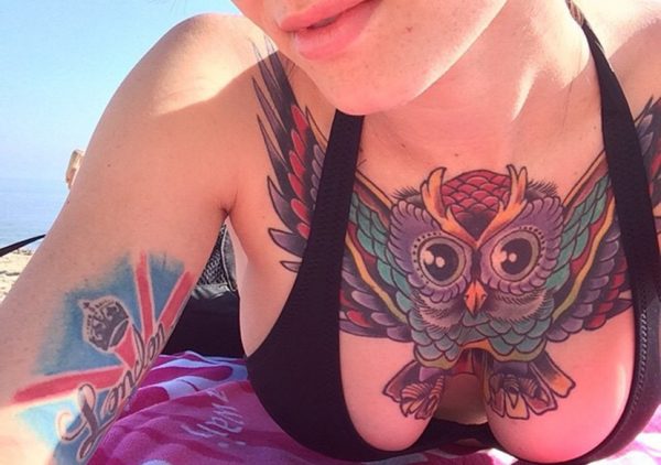 108 Tattoos of owls and fairies for girls