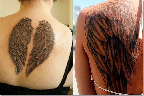 Inventive Angel Wing Tattoos