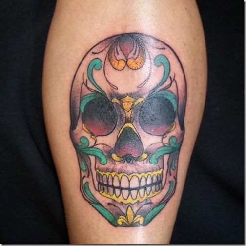 Wonderful Mexican cranium tattoos