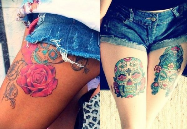 Wonderful Mexican cranium tattoos