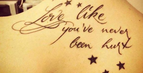 Tattoos with quick phrases for ladies