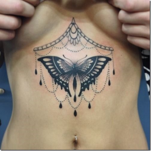 Putting Sternum Tattoo Designs For Ladies