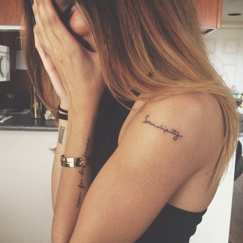 Small and delicate shoulder tattoos for girls