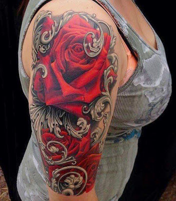 99 Roses tattoos designs for ladies