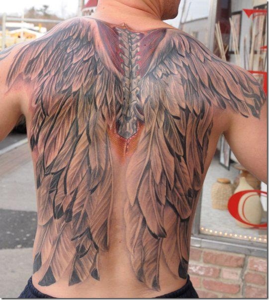 Inventive Angel Wing Tattoos