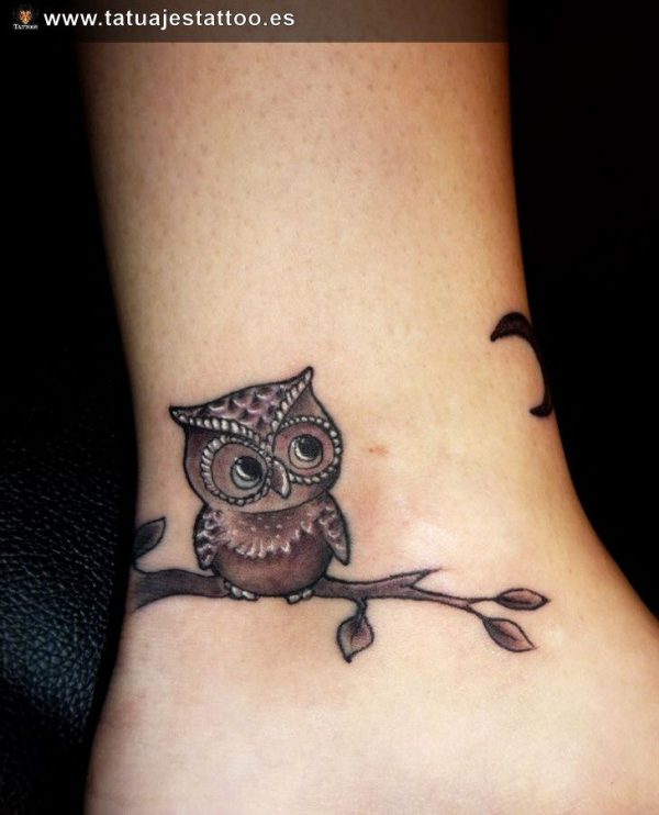 108 Tattoos of owls and fairies for girls