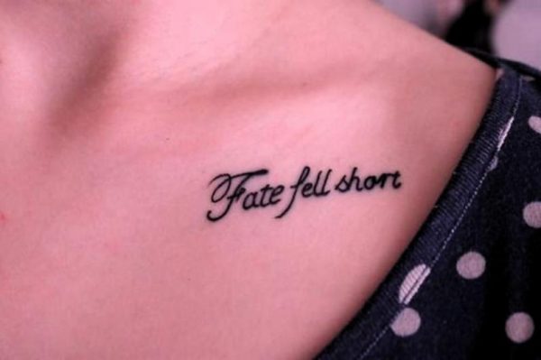 Tattoos with quick phrases for ladies
