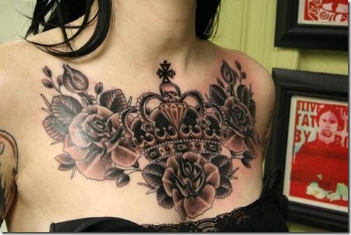 Distinctive Chest Tattoo Designs for Girls