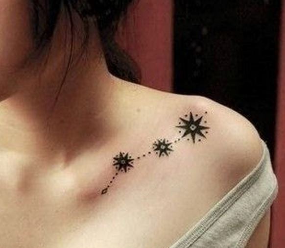 Small and delicate shoulder tattoos for girls