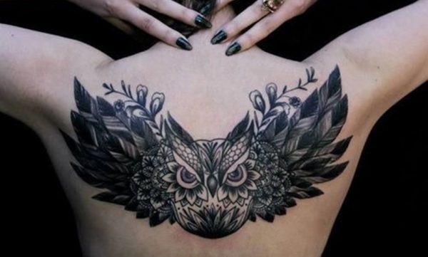 108 Tattoos of owls and fairies for girls