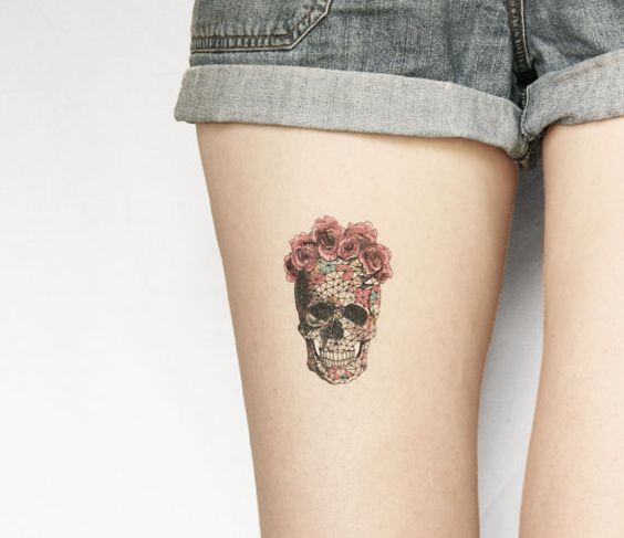 Wonderful Mexican cranium tattoos