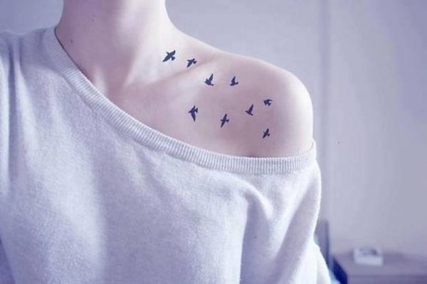 Small and delicate shoulder tattoos for girls