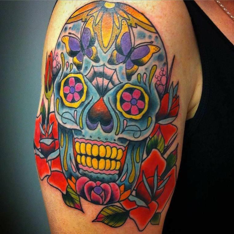 Mexican cranium tattoo: which means, traits