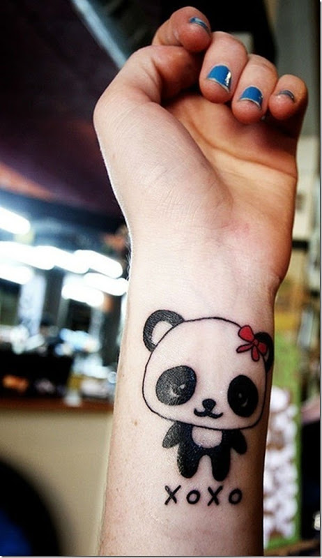 Lovable Plush Panda Tattoo Designs