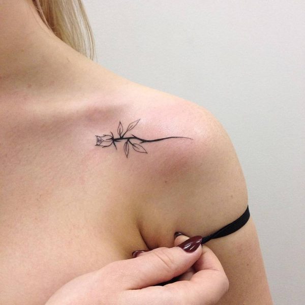 Small and delicate shoulder tattoos for girls