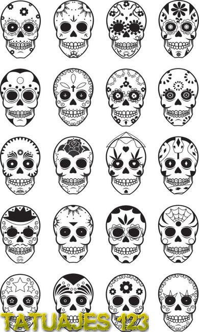 Wonderful Mexican cranium tattoos