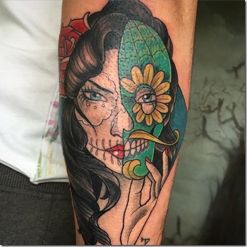 Wonderful Mexican cranium tattoos