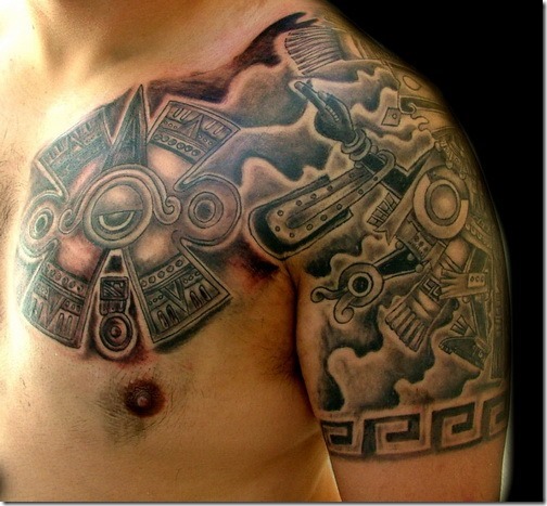 Distinctive Aztec Tattoos For Males