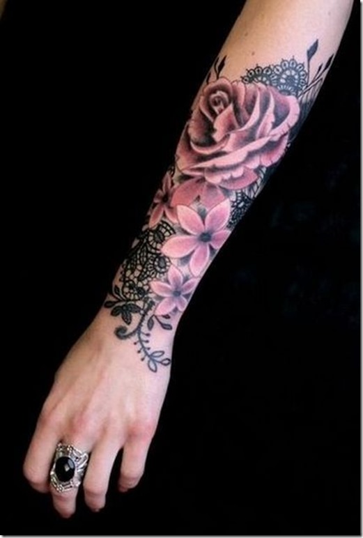 Lovely Exterior Of The Forearm Tattoos