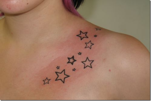 Stylish and Impertinent Clavicle Tattoos for Girls