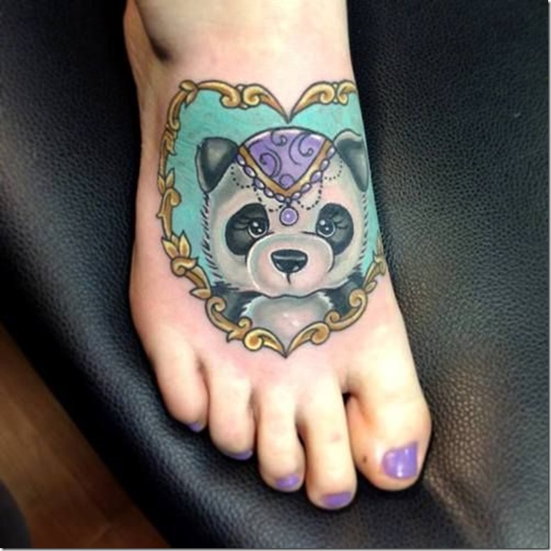 Lovable Plush Panda Tattoo Designs