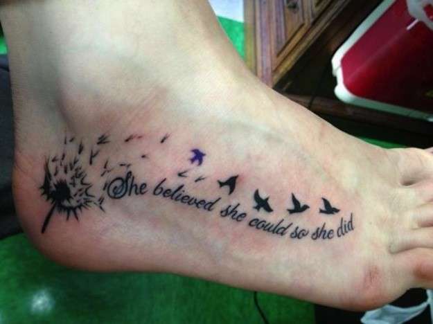 Tattoos for ladies within the foot [Creative and original designs]